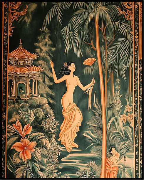 Posterizer 1 pcs-whimsical magical delicate enchanting forest scene 4-Collectibles & Fine Art-Retro Art-Decorations for Bedroom, Office, Living Ro...